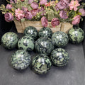 Natural Reiki Stone Crystal Peacock Eye Jasper Ball Kambaba Jasper Sphere for Healing