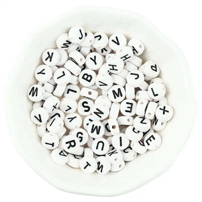 Acrylic  Beads Jewelry Handmade for DIY Bracelets Phone Chain Letter  Beads