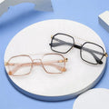 China Factory Double Beam Women Myopia Lens Eyeglasses Customized square Plain Spectacles Computer Anti Blue Light Glasses