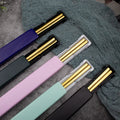 Dishwasher Safe Square Non-Slip Portable Chinese Korean Stainless Steel Metal Chopsticks With Box