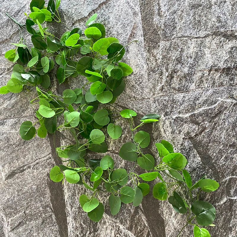 Factory Direct Supply Cheap Price 5 Branches Rubber Leaves Wall Hanging  Dekoration