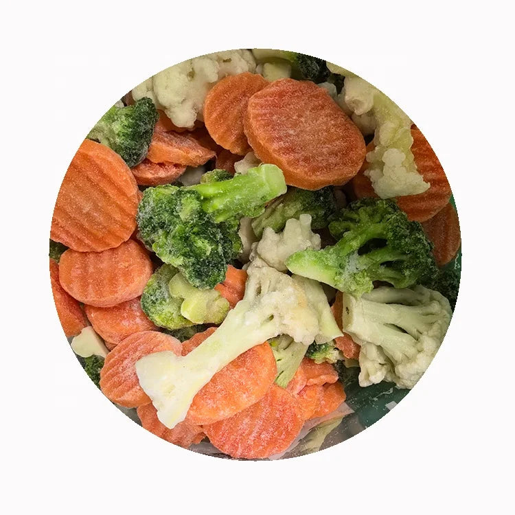 Organic Healthy 4-Way Pea Corn Carrot Spring Mix Chinese Factory Frozen Bag Chopped Vegetables Whole Greenhouse Grown Median Cut
