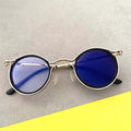 Men Male Black Gold Metal Vintage Round Punk Photogray Anti Reflet 2025 2026 Lenses Photochromic Glasses Anti Blue Light