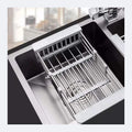 Customizable Stainless Steel Metal Extend Kitchen Sink Drain Basket Strainer Telescopic Storage Rack Adjustable Expandable Logo