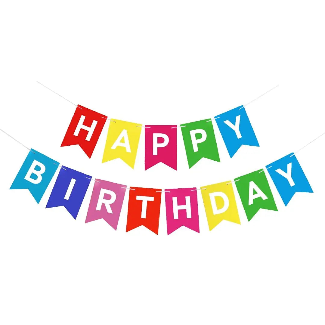 Gold Decoration Banner Gold Pack Charming Gold Colorful Bunting Happy Birthday Banner Party Decor Birthday Party Supplies