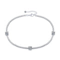 925 Sterling Silver Elegant Tennis Bracelet Iced Out White CZ Adjustable Extender Bracelet for Women Daily Wear Hand Jewelry