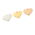 Hot Sale Mirror Polished Stainless Steel Diamond Peach Heart Pendant Charms For Diy Bracelet Necklace Jewelry Making