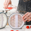 Portable 2 in 1 DIY Leak Proof BPA Free Whiskey Ice Cube Tray Ice Ball Mold with Lid