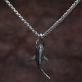 Hot Selling Retro Stainless Steel Whale Pendant Personality Fashion Long Necklace Men and Women Jewelry