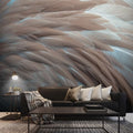 Simple Style Modern Living Room Tv Background Wall Paper Haze Blue Art Feather Mural Study Bedroom Seamless Cloth