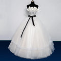 Luxury 2025 Sleeveless Simple Tulle Applique  Princess Style Ball Gown Wedding Dress Sparkly Crystals Diamonds Bridal Gown