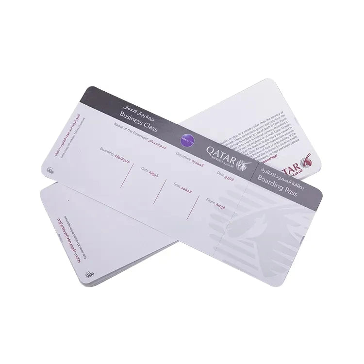 Factory Custom OEM Boarding Pass Paper Wedding Invitation Card for Boarding Pass Printer
