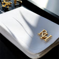 Custom Personalized Jewelry Cufflink Vintage Luxury Stainless Steel Gold Plated 26 Letter Cufflinks for Men