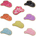 New Design Iron On/sticker Glitter Glod Edge Towel Hat Chenille Patch for Decoration