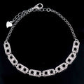 Sterling Silver 3*3mm Semi Mount Bracelet Empty Support Blank Claw Setting S925 Base Holder Without Center Stone for Inlay DIY
