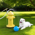 Yellow Fire Hydrant Water-Spouting Figurine Resin Statue Hand-Painted Chain Texture Artistic Style Creative Decorative Shape