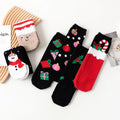Men's Women's Cozy Winter Animal Christmas Ankle Socks Colorful Knitted with Anti-Slip & Breathable Features Body Cuff Logo