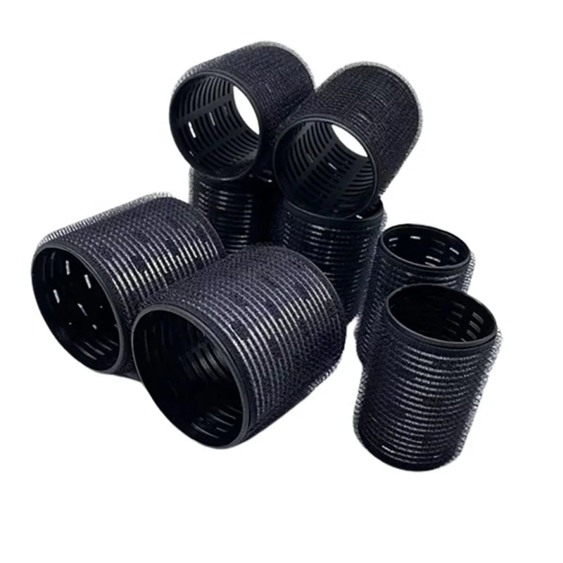 Self-adhesive Curly Hair Tool Rollers for Natural Hair Rollers Black Popular Hair Drum Roller