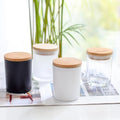 12oz Black Matte White Glass Candle Vessels for Candle Making Eco-Friendly Durable Christmas Home Decoration Customized Logo