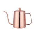 600ml Modern Stainless Steel Coffee Pot Handle Straight Body Slender Mouth Reusable Kitchenware Hand Pot Cafe Use Box Packaging