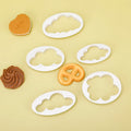 5 PCS Plastic Fluffy Fondant Cloud Cutters Cookie Cake Mold Fondant Cutter Fondant Decorating Tools