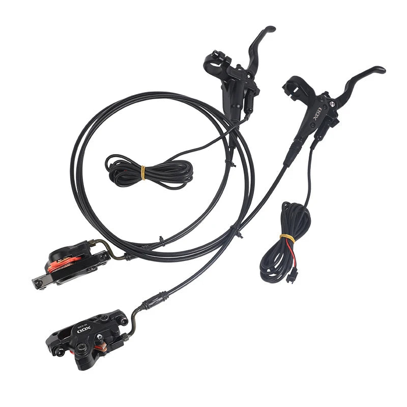 XOD 12/14inch E-Bike Scooter Brake Hydraulic Disc Cut Off Power Brake 2 Pin 3 Pin SM Plug Split Type DIY Electric Bicycle Brake