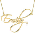 Custom Silver Gold Personalized Classic Made Nameplate Pendant My Name Necklace for Women  Men Gift