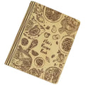 OEM Laser Engraved A5 Wooden Blank Cook Book Restaurant Menu O Ring Recipe Notebook Personalized Custom Wood Recipe Binder Book