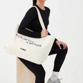 Customized Eco-friendly Oversized Cotton Canvas Active Lifestyle Sport Tote Bag-Large Size Gym Weekday Shopping Weekend
