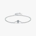 Elegant Chain Bracelet Wedding Jewelry 925 Sterling Silver 0.25CT Lab Diamond Bezel Setting Moissanite Bracelet for Women