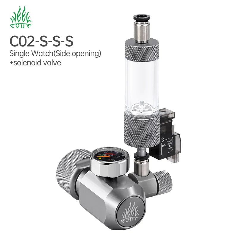 Mufan Aquarium Co2 Regulator with Check Valve Bubble Counter Magnetic Solenoid Valve MUFAN Aquarium CO2 Pressure-reducing Valve