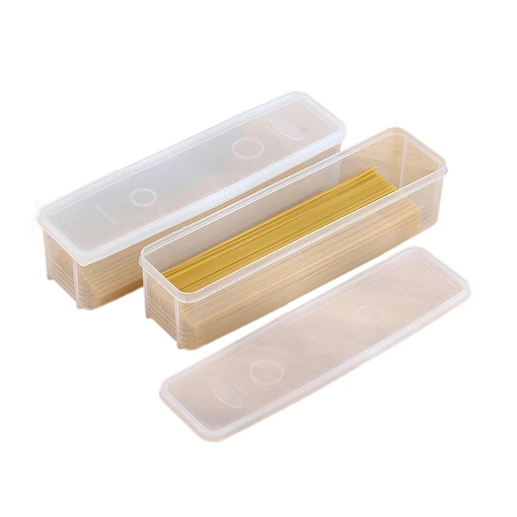 Plastic Pasta Storage Container Kitchen Spaghetti Food Storage Box Noodle Canister With Lid for Eggs Fruits Snacks