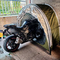 CZX-534 Heavy Duty Bicycle & Motorcycle Storage Tent 4-Bike Waterproof Space-Saving Cover 2-Room for Multiple Vehicle Protection