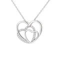 New Jewelry Love Style Sterling Silver 925 Heart Pendant Necklace in Three Heart Design