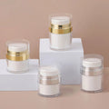 15g 20g 30g 50g 80g 100g Gold Silvery Empty Eye Face Cream Lotion Container Acrylic Jars Airless Pump Cream Jars Cosmetic MegaBDM