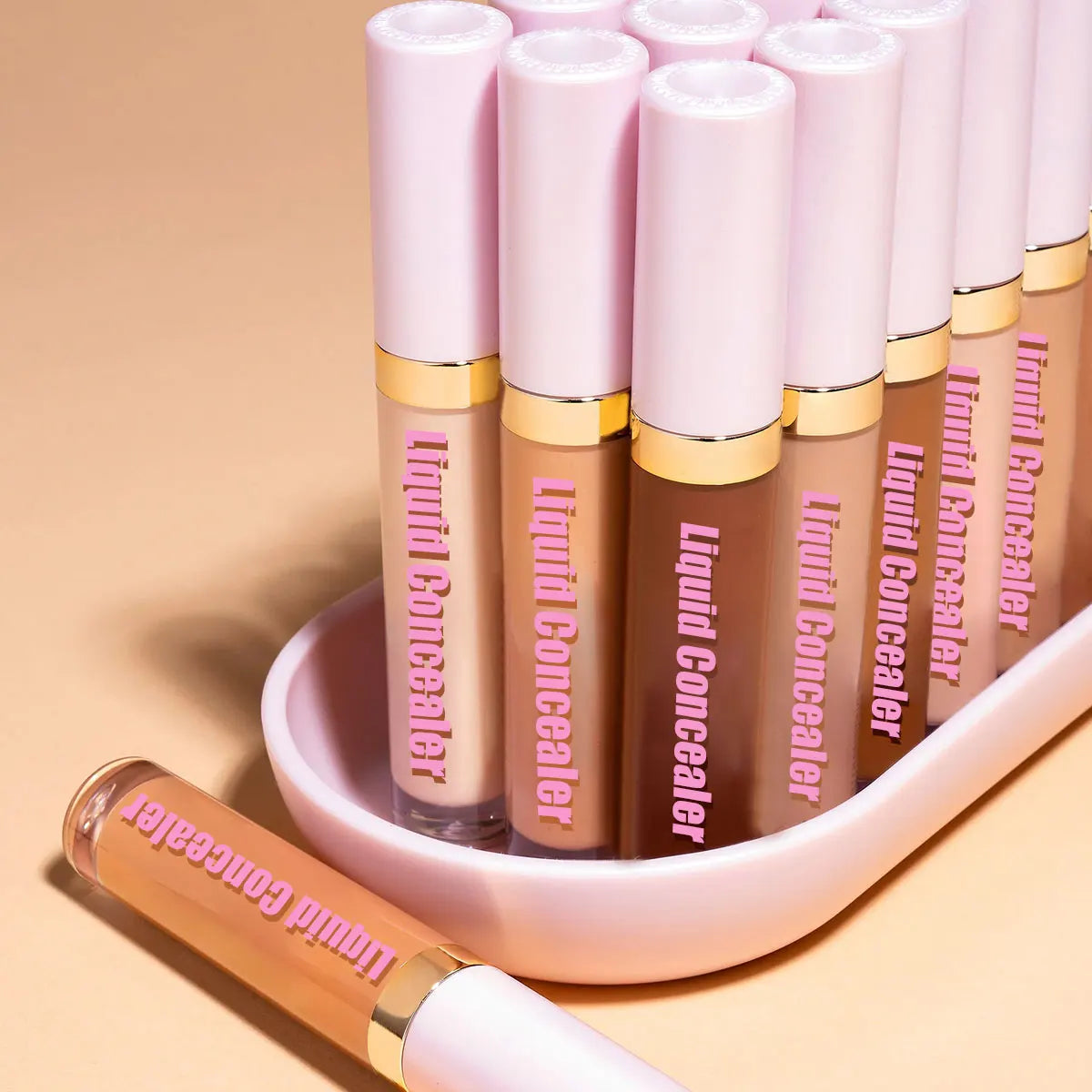 Wholesale Full Coverage Liquid Concealer Vegan Long Lasting Waterproof Crease-Proof Face Makeup Private Label Custom Logo OEM