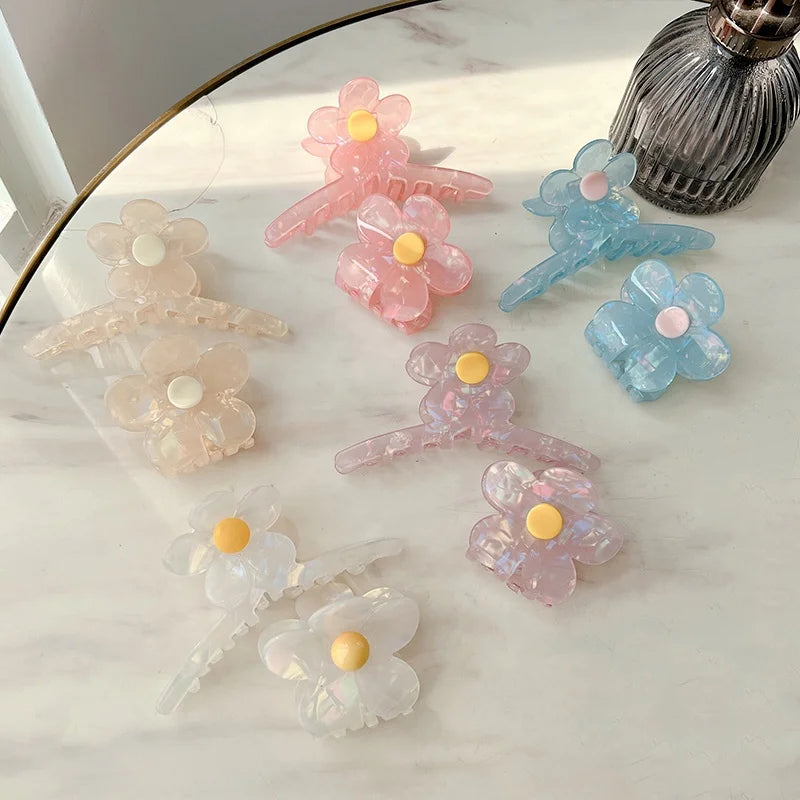 New Arrival Fashion Flower Hair Claw Girls Acetate Hair Clip Claw