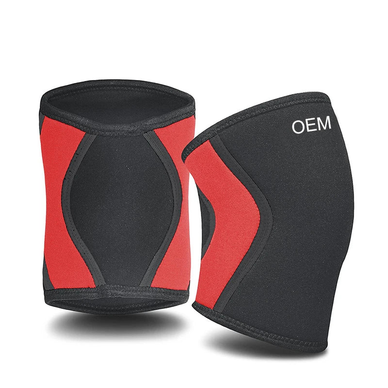 Wholesale 7mm Neoprene Knee Sleeves for Weightlifting Squats Powerlifting Custom Logo Design Compression Knee Fitness Safety