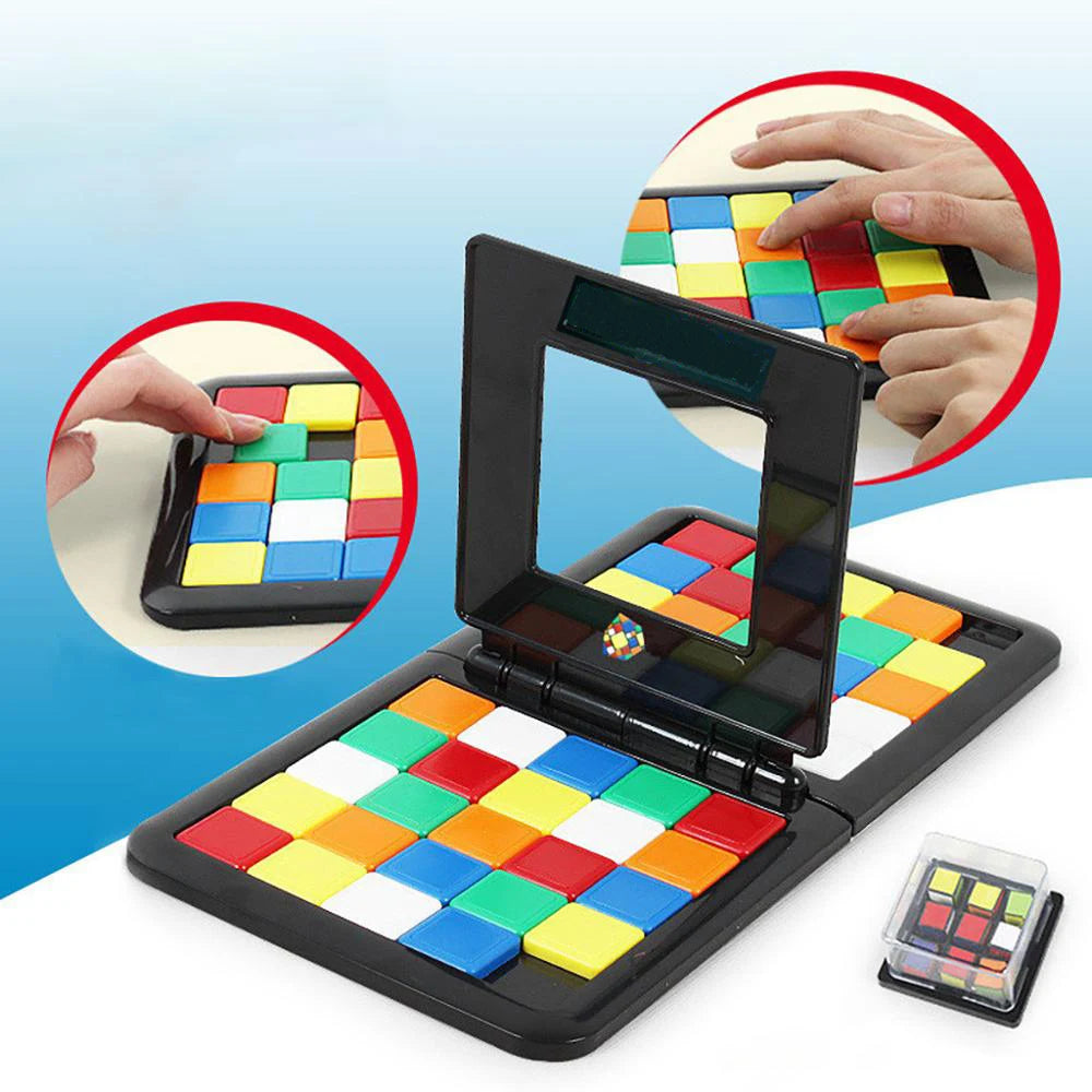 Color Battle Square Race Game Parent-Child Square Desktop Kids Magic Block Puzzles Game  Educational Toys Boys Girls Gifts