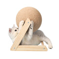 Wooden Cat Scratching Ball Toy Kitten Sisal Cat Toy Ball Paws Scraper Cat Toy