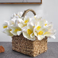 O-X707 Wholesale Latex Cymbidium Bundle 3D Print White Artificial Cymbidium Orchid bunch Home Wedding Decor Orchid Cymbidium