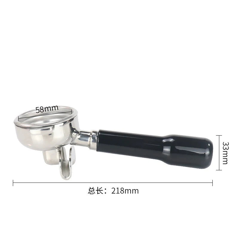 58mm Eco-Friendly Double Output Portafilter Stocked Coffee Machine Handle with High Visibility Portafilter