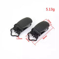 Factory Best Selling 14mm Metal Pacifier Clips Black Garment Suspender Clip