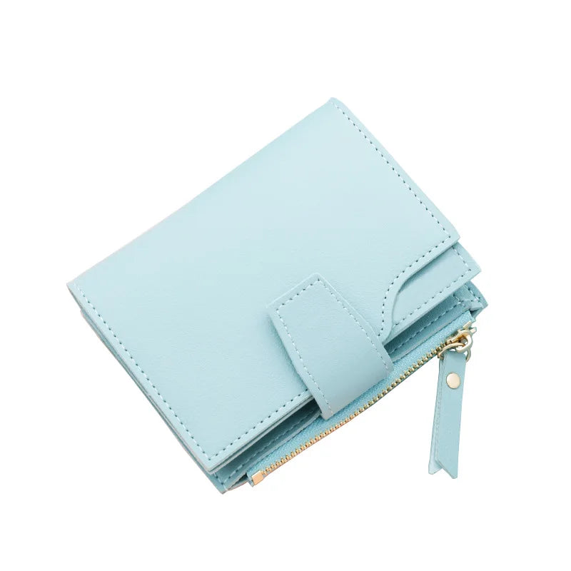 Factory Price Women Wallet Black Blue/pink Short Female Purse 15 Bits + 2 Big Position Fashion Card Holder Case Bag