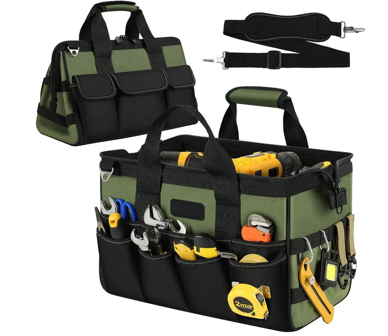 Heavy Duty Electrician Tool Bag Tool Box Organizer Storage Bag Soft Handle Carrying Toolbag with Multiple Pocket