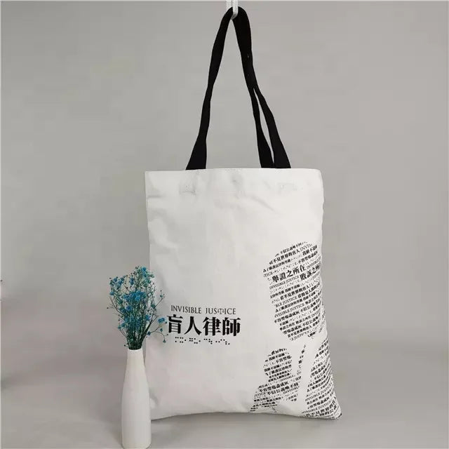 White Blank Canvas Tote Bag With Logo Canvas Tote Bags With Custom Printed Logo Cotton Canvas Tote Bag