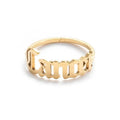 Cancer Rings for Women 12 Zodiac Old English Letter Adjustable Stainless Steel Zodiac Sign Ring Horoscope Astrology