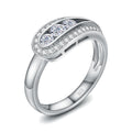 Personalization Streamline 925 Silver 0.1ct 3pc Stone Rings Jewelry Women Moissanite Diamonds