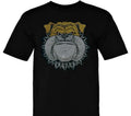 Factory Topaz Ready Design Wholesale Cotton Black Cartoon Dog Rhinestone Printing Oversized T-shirts