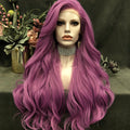 Celebrity 28 Inch Transparent Lace Front Synthetic Wigs Body Wave Highlight Heat Resistant  Lace Frontal Wigs